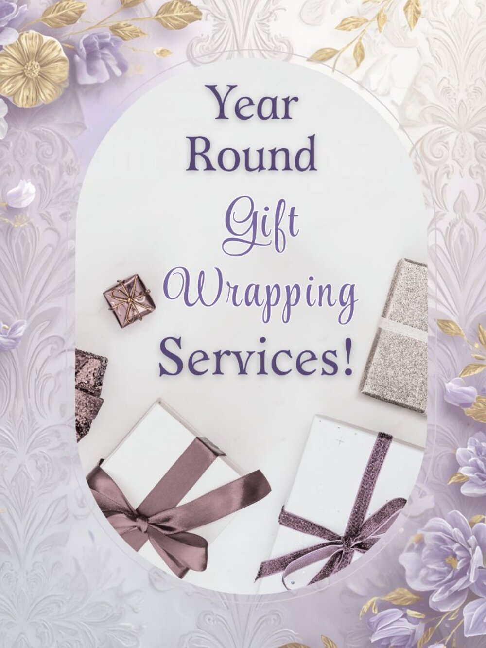 Year Round Gift Wrapping Services. Add This Post To Your Bundle.